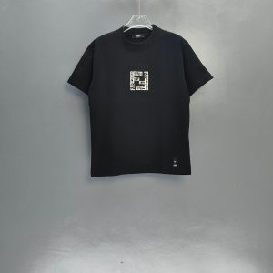 Luxury Designer Fendi Heavyweight Fabric Short-Sleeved T-Shirt