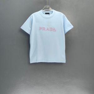 High Quality Prada Heavyweight Fabric Short-Sleeved T-Shirt