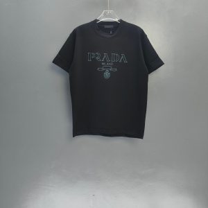 1:1 High Quality Prada Heavyweight Fabric Short-Sleeved T-Shirt
