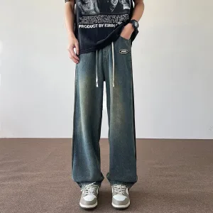 AAA Vans Pants Blue Suitable For All Seasons Retro Wash