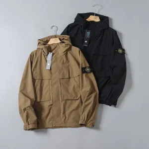 Reps AAA Stone Island Jacket Black Three-Proof Fabric
