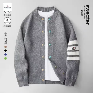 High Quality AAA Moncler Sweater Red Knitted Fabric