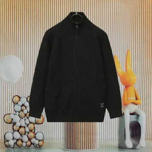 AAA High Quality Louis Vuitton Cardigan Ash Wool Cashmere Blend Jacquard