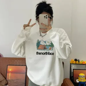 AAA North Hoodie Black Cotton Fleece Autumn