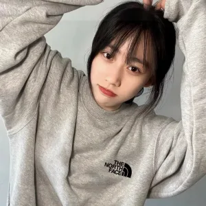 High Quality North Hoodie Black Cotton Fleece Autumn
