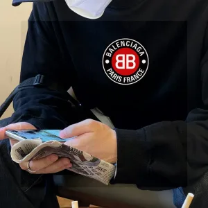AAA Balenciaga Sweatshirt Red Cotton Fleece Autumn