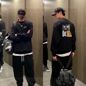 Super Clone Nike Hoodie Black Cotton Fleece Winter