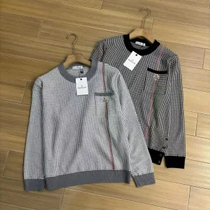 AAA Designer Monk Sweater Ash Wool Formal Business Autumn