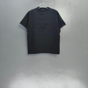 High Quality Aaa Prada Heavyweight Fabric Short-Sleeved T-Shirt