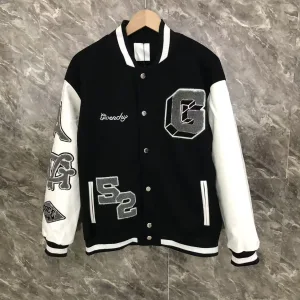 Designer Givenchy Baseball Uniform Red Wool Cowhide