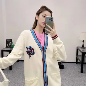 High Quality Designer Gucci Sweater Red Jacquard