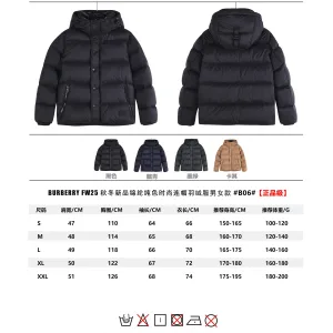Reps Luxury Burberry Long-Sleeved Down Jacket Green Nylon Autumn Winter