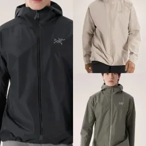 Designer Archaeopteryx Coat Red Gore-Tex Windstopper Polyester Nylon Plain Weave Urban Commuting Functional Outdoor Zippered Pocket
