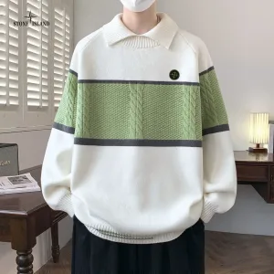 Designer Stone Island Sweater Red Knitted Fabric