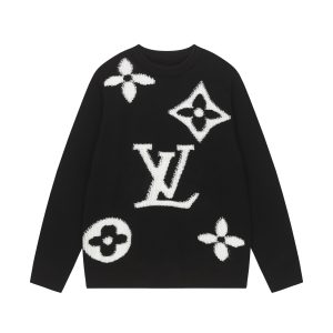 Luxury Aaa Louis Vuitton Jacquard Long-Sleeved Shirt