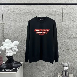 AAA High Quality Miu Long-Sleeved Red Autumn Winter Early