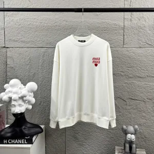 AAA High Quality Miu Long-Sleeved Red Autumn Winter Early