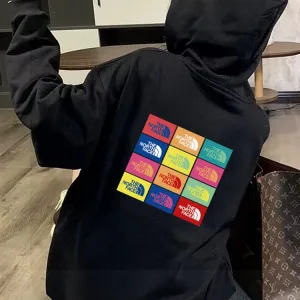 Designer North Hoodie Red Cotton Fleece