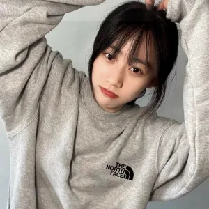 High Quality AAA North Hoodie Black Cotton Fleece Autumn
