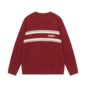 Designer Luxury Gucci Jacquard Long-Sleeved Sweater