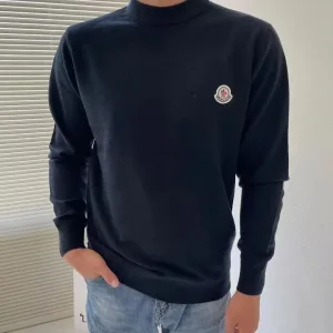 High Quality Reps Moncler Sweater Black Wool Delicate And Soft To The Touch