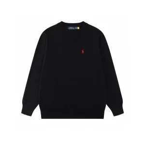 Reps Ralph Lauren Sweater Red Cotton Pure Xinjiang Easy To Match Embroidery