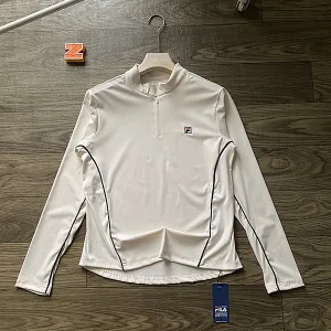 High Quality Fila Long-Sleeved Shirts Ash Eva Cotton Daily Commute Autumn