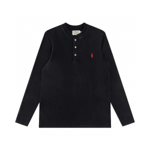 Designer High Quality Ralph Lauren Long-Sleeved Shirts Red Cotton Down Easy To Match Embroidery