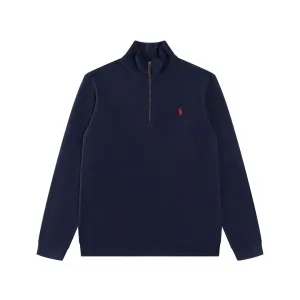 AAA Ralph Lauren Long-Sleeved Shirts Red Cotton Wool Blend Easy To Match Retro Preppy Style Spring Autumn Winter And Three Needles Five Threads Embroidery