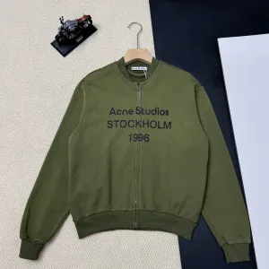 AAA Reps Acne Studios Long-Sleeved Shirt Green Simple Design Retro Distressed Autumn
