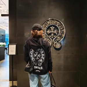 High Quality Chrome Hearts Hoodie Red Double-Sided Fabric