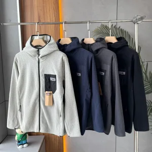 Reps Patagonia Outerwear Red Eva Down Fleece Woven Fabric Jacquard Quick-Drying Spring Autumn Winter Zippered Pocket