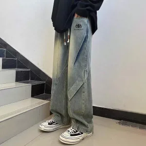 Reps Balenciaga Pants Red Denim Running Retro Blue Spring Autumn Winter Environmentally Friendly Dyeing