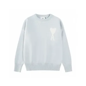 High Quality Ami Shirts Red Cotton Wool Down Polyester Jacquard Street Style