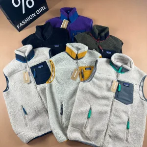 AAA High Quality Patagonia Jacket Red Conductive Fibers Fleece Urban Commuting Light Outdoor Spring Autumn Winter And Patch Work Pockets Patchwork