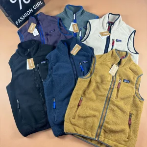 Super Clone Designer Patagonia Jacket Red Conductive Fibers Fleece Urban Commuting Light Outdoor Spring Autumn Winter And Patch Work Pockets Patchwork