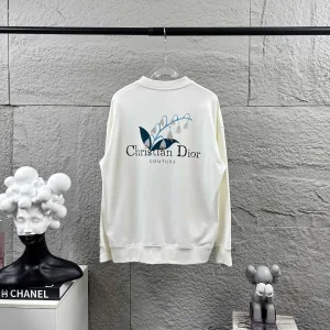 High Quality Designer Dior Long-Sleeved Red Simple And Elegant Autumn Winter Early