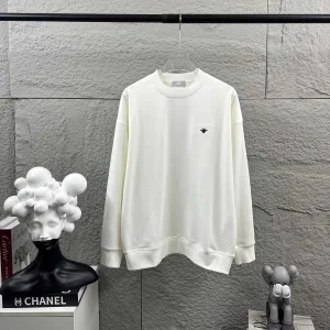 Luxury AAA Dior Long-Sleeved Black Simple And Elegant Autumn Winter Early Embroidery