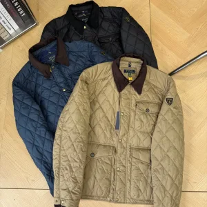High Quality Ralph Lauren Outerwear Red Eva Cotton Wool Down Plush Autumn Winter And Quilted Pattern
