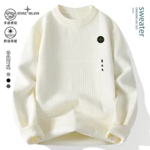 Designer Super Clone Stone Island Sweater Red Knitted Fabric