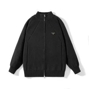 Super Clone Prada Coats Red Wool Blend Genuine Leather Autumn Winter And