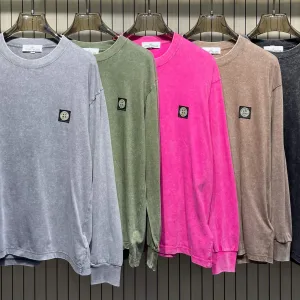 Designer Reps Stone Island Long-Sleeved T-Shirt Red