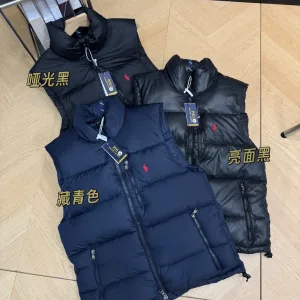 Designer Ralph Lauren Vest Red Down Winter