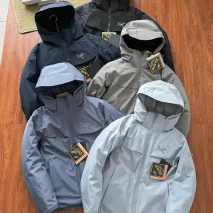 High Quality Archaeopteryx Down Jackets Red Gore-Tex Goose Mesh Adjustable Drawstring Zippered Pocket