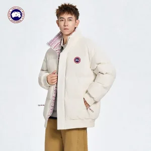 High Quality Super Clone Canada Goose Coat Blue Cotton Down Easy To Match Winter
