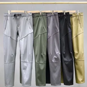 Designer Archaeopteryx Trousers Red Fleece Soft Double-Layer Fabric Rock Climbing Winter Slim Fit