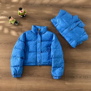 Designer Chrome Hearts Coat Blue Down Winter