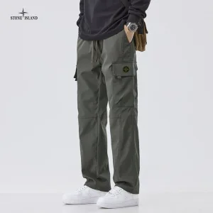 Designer Stone Island Work Pants Green Retro Workwear