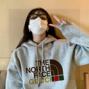 High Quality Gucci Hoodie Red Cotton Fleece Fabric