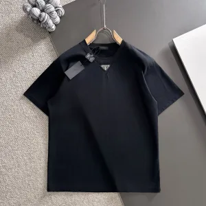 Super Clone AAA Prada Short Sleeves Ash Cotton Pure Spring Autumn